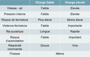 Evolution du comportement d'un parapente en fonction de la charge alaire