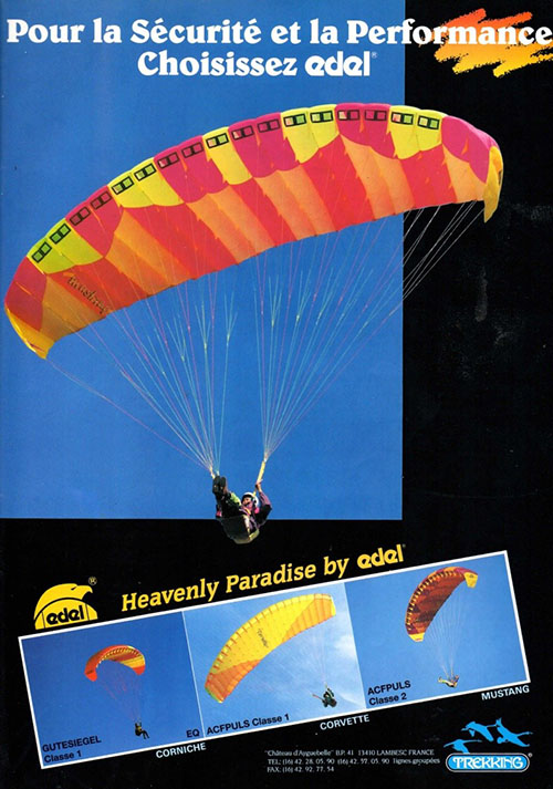 Parapente Trekking Edel publicité 1990