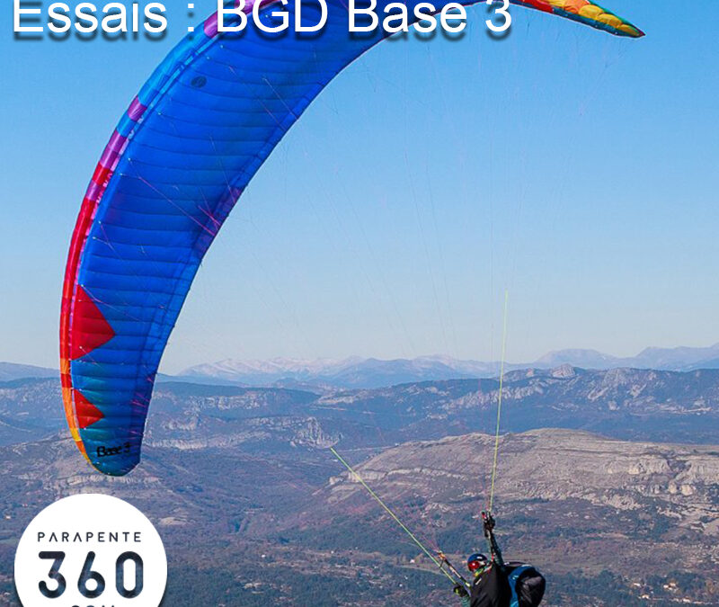 Essais parapente BGD Base 3 par parapente360